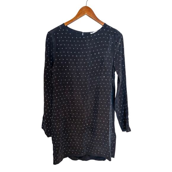 Anine Bing NWT Midnight Rhinestone Studded Long Sleeve Mini Dress Small - Picture 6 of 10